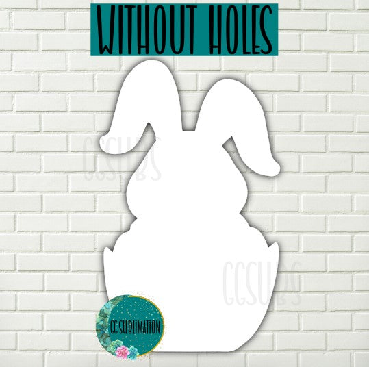 MDF - Bunny egg withOUT holes 5 sizes to choose from