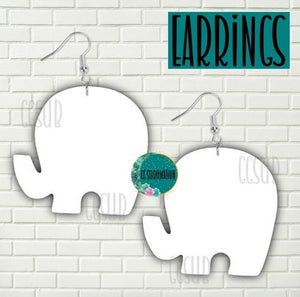 MDF - Elephant earrings 2 sizes to choose from