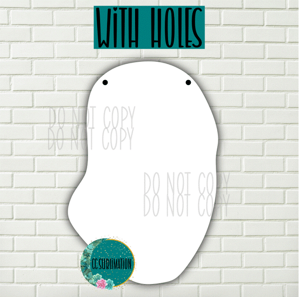 MDF - Abstract face door hanger WITH holes 5 sizes to choose from