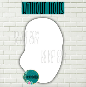MDF - Abstract face withOUT holes 2 sizes to choose from (great for badge reels & hairbow centers)