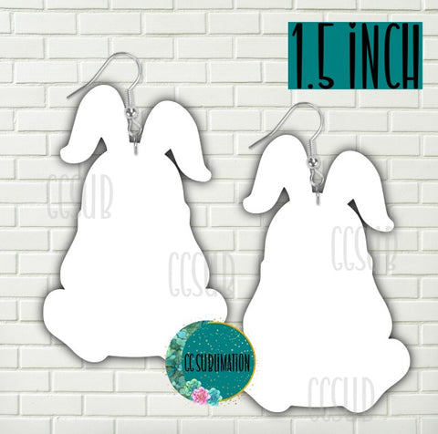 MDF - bunny gnome earrings 2 sizes to choose from