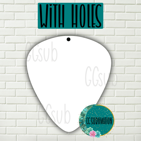 MDF - Guitar pick With holes 4 sizes to choose from