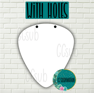 MDF - Guitar pick With holes 4 sizes to choose from