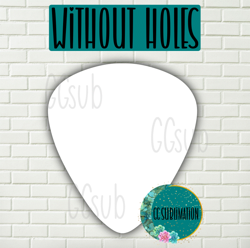 MDF - guitar pick 1.5 inch withOUT holes (great for badge reels & hairbow centers)