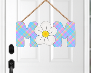 Digital design - Plaid and daisy mom design