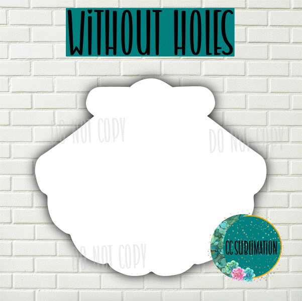 MDF - Scallop shell withOUT holes 3 sizes to choose from (great for badge reels & hairbow centers)