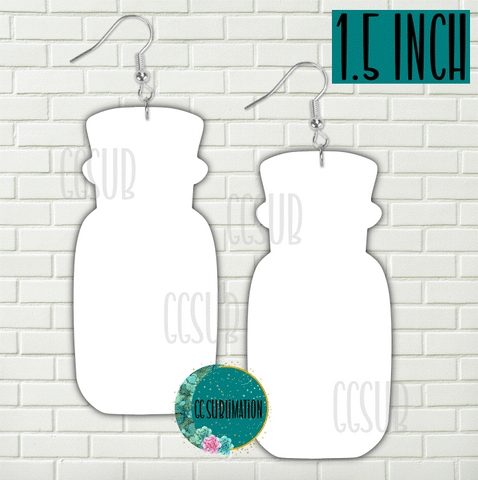 MDF - Glass vial earrings 2 sizes to choose from