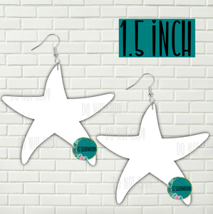 MDF - Starfish earrings 2 sizes to choose from