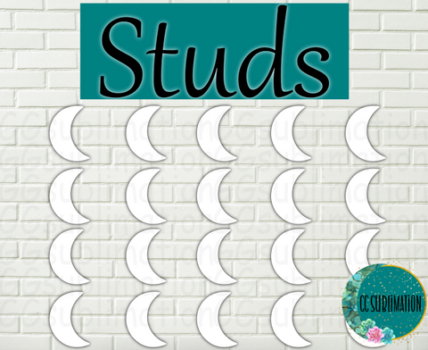 MDF - Moon half inch studs 10 or 20 pairs