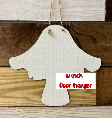 MDF - distressed mushroom 12-inch door hanger