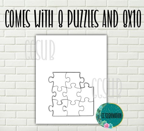 MDF - 8x10 with puzzle piece bundle 4 bundles to choose from