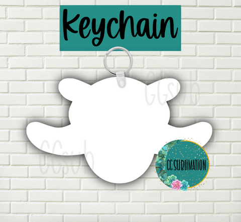 MDF - Sea turtle keychain