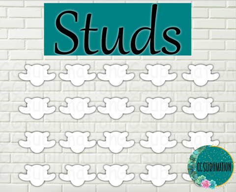 MDF - Sea turtle half inch studs 10 or 20 pairs