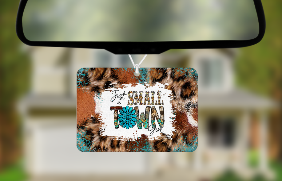 Digital design - Just a small town girl car fresher