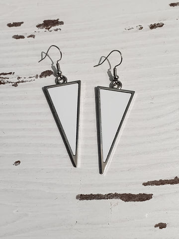 Double sided triangle earrings